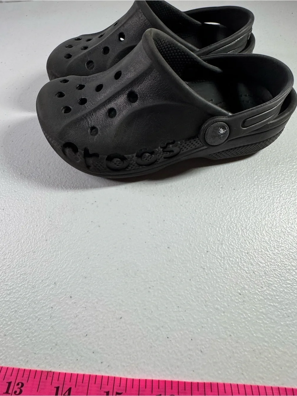 CROCS Kids Black Classic Clog with Heel Strap